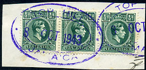 TOP HILL, Jamaica postmark